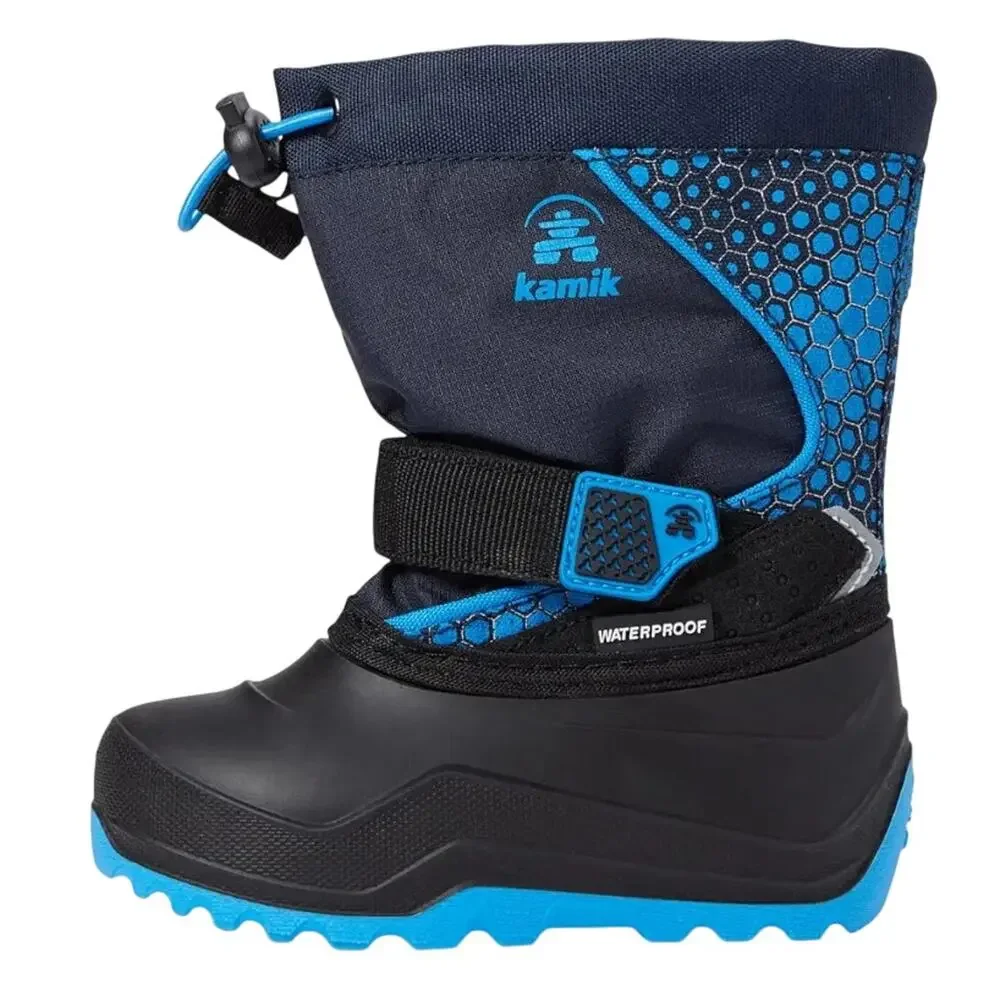 Kamik Kids Snowfall P Winter Boots US 13 EU 31 Blue Black Waterproof NIB